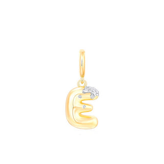 Bubble Letter Charm 14k