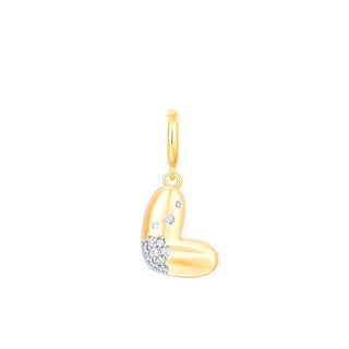 Bubble Letter Charm 14k