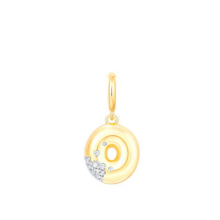 Bubble Letter Charm 14k
