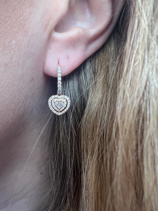 Diamond heart Earrings