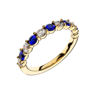 2.5mm Sapphire and Diamond Eternity Ring