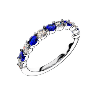 2.5mm Sapphire and Diamond Eternity Ring