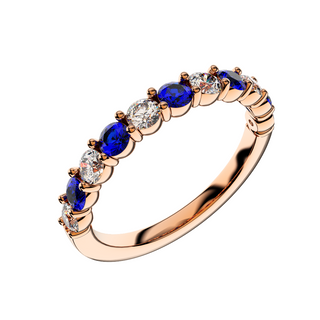 2.5mm Sapphire and Diamond Eternity Ring