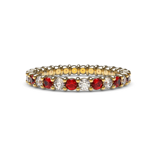 2mm Ruby and Diamond Eternity Ring
