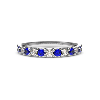 2mm Sapphire and Diamond Eternity Ring