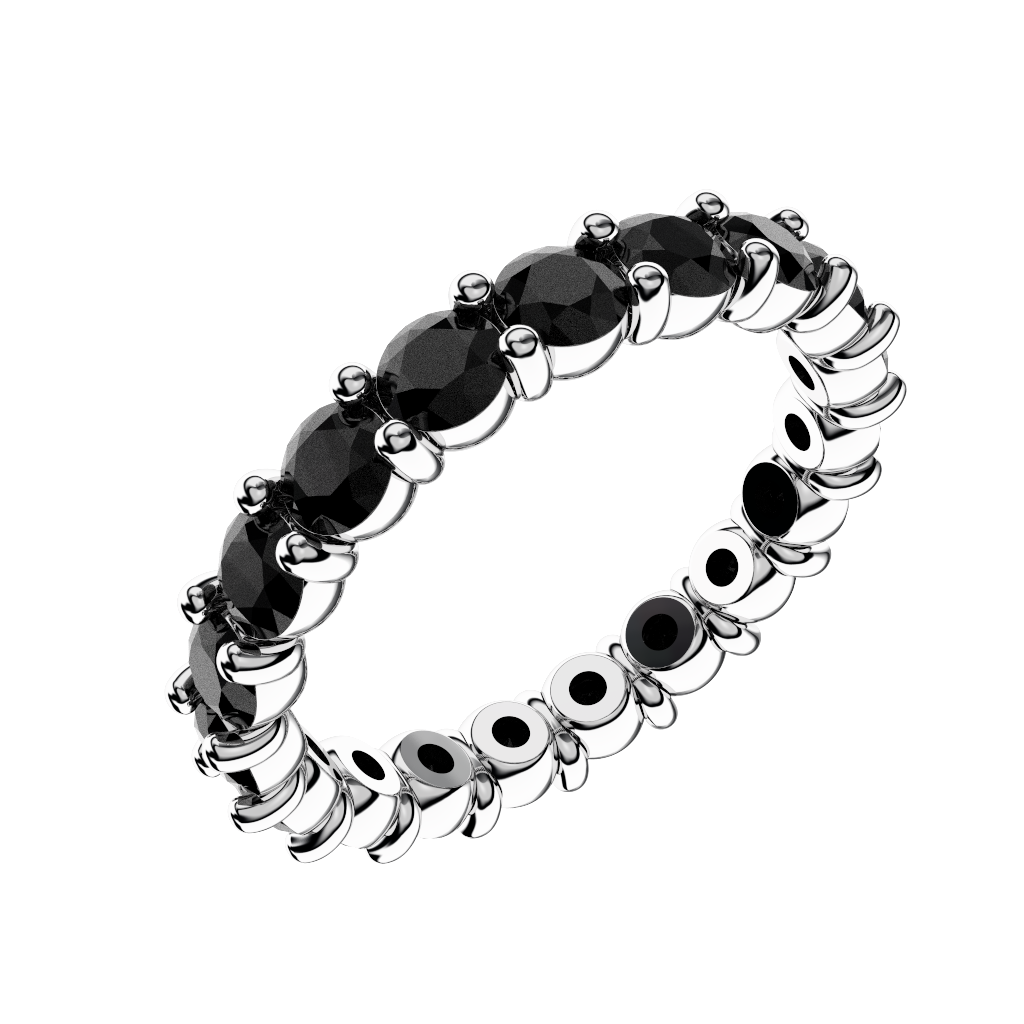 3mm Black Diamond Eternity Ring – Daniela Califa