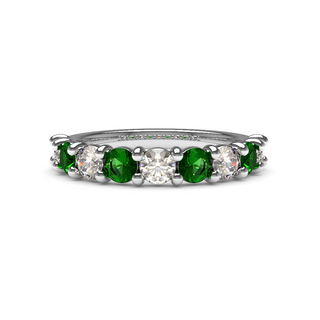 3mm Emerald Diamond Eternity Ring