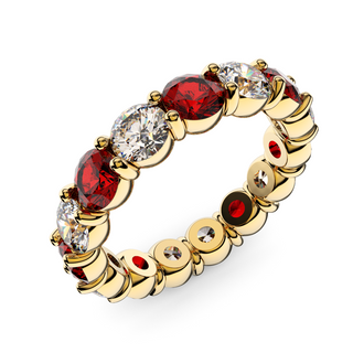 4mm Ruby and Diamond Eternity Ring