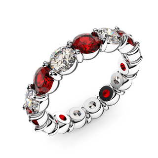 4mm Ruby and Diamond Eternity Ring