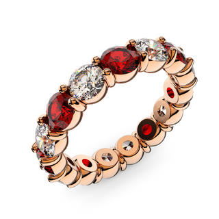 4mm Ruby and Diamond Eternity Ring