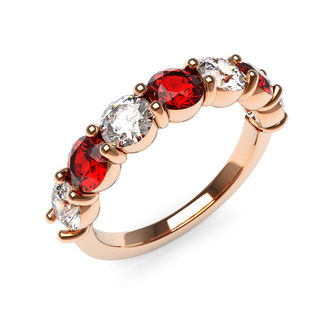 4mm Ruby and Diamond Eternity Ring