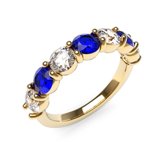 4mm Sapphire and Diamond Eternity Ring