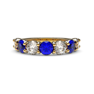 4mm Sapphire and Diamond Eternity Ring