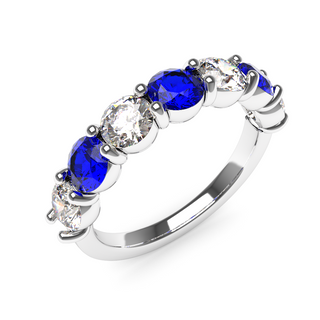 4mm Sapphire and Diamond Eternity Ring