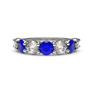 4mm Sapphire and Diamond Eternity Ring