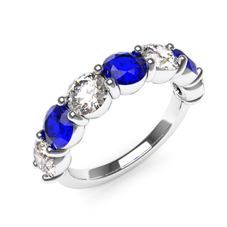 4.5mm Sapphire and Diamond Eternity Ring