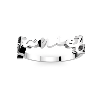 Name Ring Plain Adelia