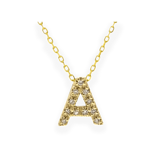 Mini Diamond Initial Necklace