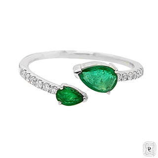 Emerald Open Ring