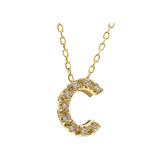Mini Diamond Initial Necklace
