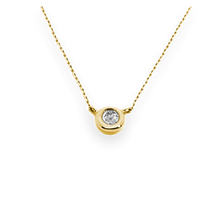 Bezel Set Diamond Necklace