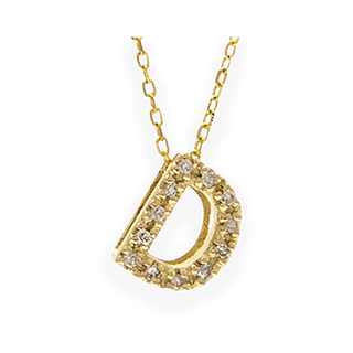 Mini Diamond Initial Necklace