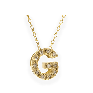 Mini Diamond Initial Necklace