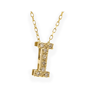 Mini Diamond Initial Necklace