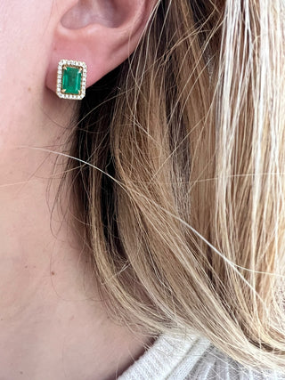 Emerald in & out Studs
