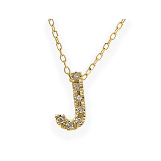 Mini Diamond Initial Necklace