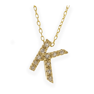 Mini Diamond Initial Necklace