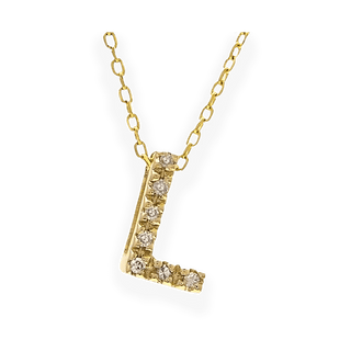 Mini Diamond Initial Necklace