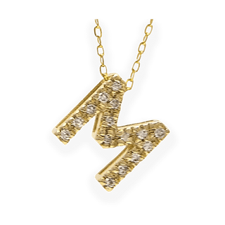 Mini Diamond Initial Necklace