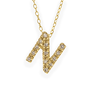 Mini Diamond Initial Necklace