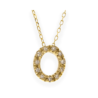 Mini Diamond Initial Necklace