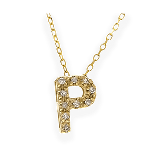 Mini Diamond Initial Necklace