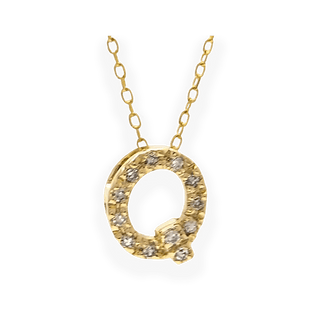 Mini Diamond Initial Necklace