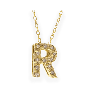 Mini Diamond Initial Necklace