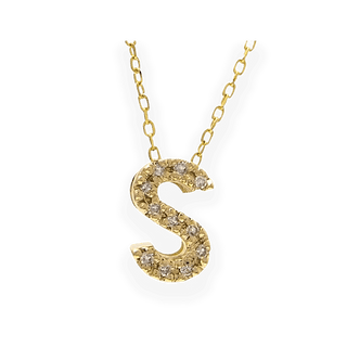 Mini Diamond Initial Necklace