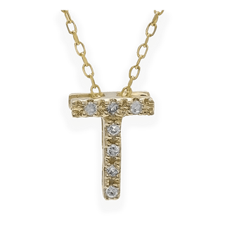Mini Diamond Initial Necklace