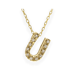 Mini Diamond Initial Necklace