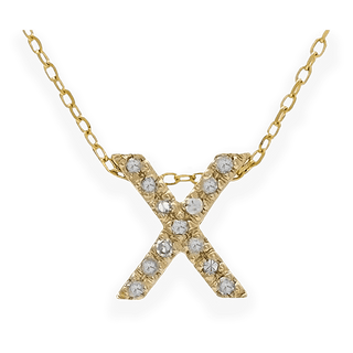 Mini Diamond Initial Necklace