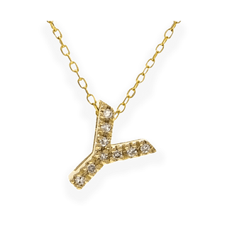Mini Diamond Initial Necklace